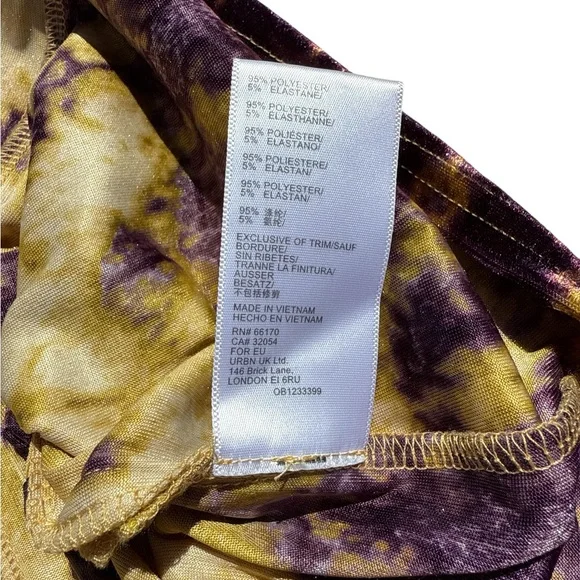 Urban Outfitters Purple and Gold Mini Dress size Large - Picture 13 of 13